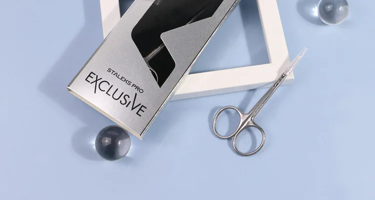 1pc STALEKS SX-21/1m Maniküre Abgestorbene Haut Schere Russische Stil Olecranon Augenbraue Schere Magnolia Muster Peeling Nagel werkzeug – Detail 7