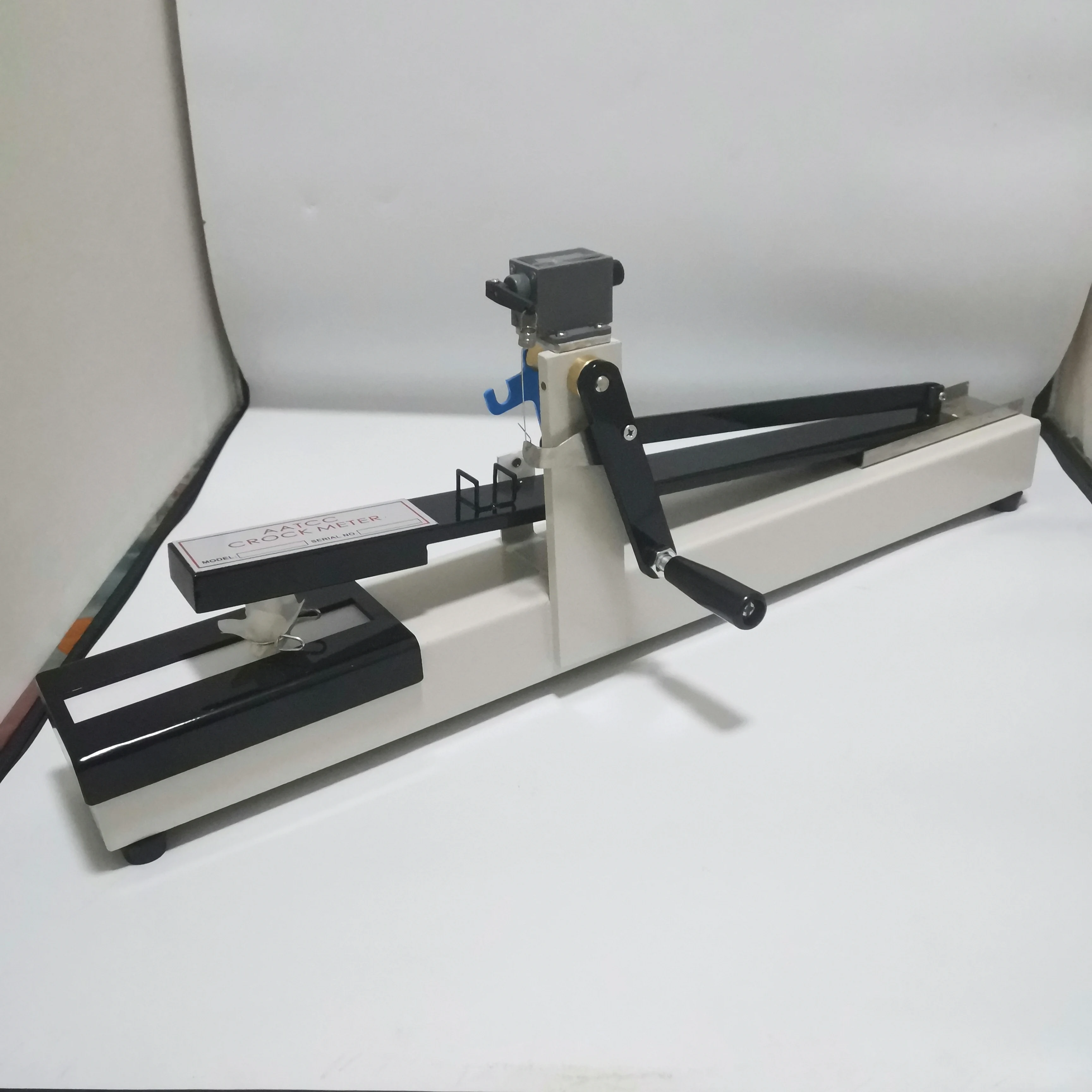 Manual Crockmeter Rubbing Fastness Tester | Dry & Wet Fabric Color Fastness Testing Machine detail image 1
