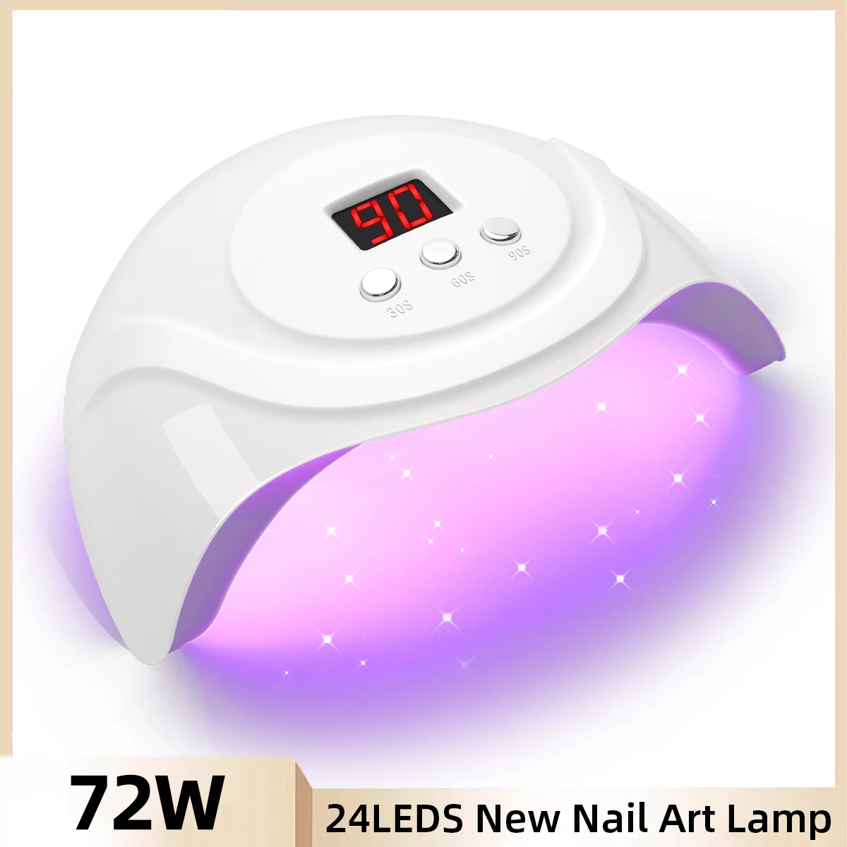 Лампа для сушки гель-лака, 72 Вт, 24 светодиода