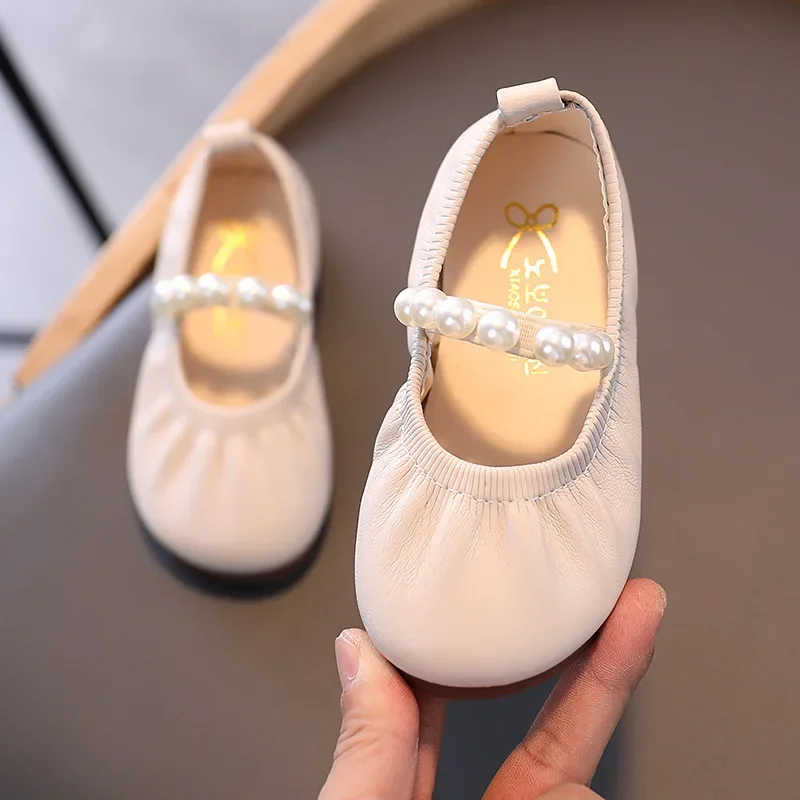туфли Kid Little Leather Shoe 2023 Spring New Girl Princess Shoes Fashion Shallow Mouth Baby Shoes Soft Sole Girl Shoe Kid Shoes 4