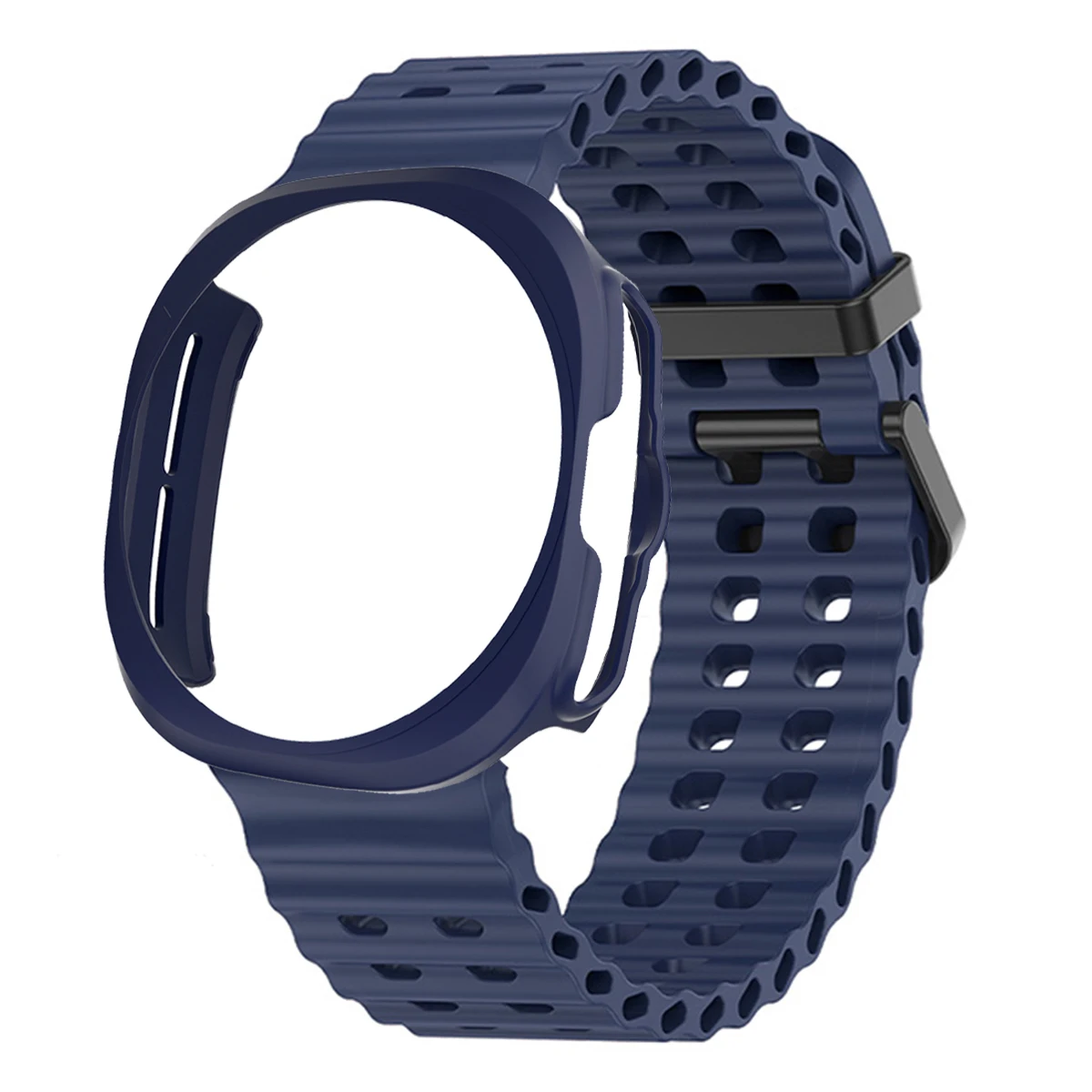 Sport Silicone Band with Protective PC Case for Smartwatch - Ultra 47mm