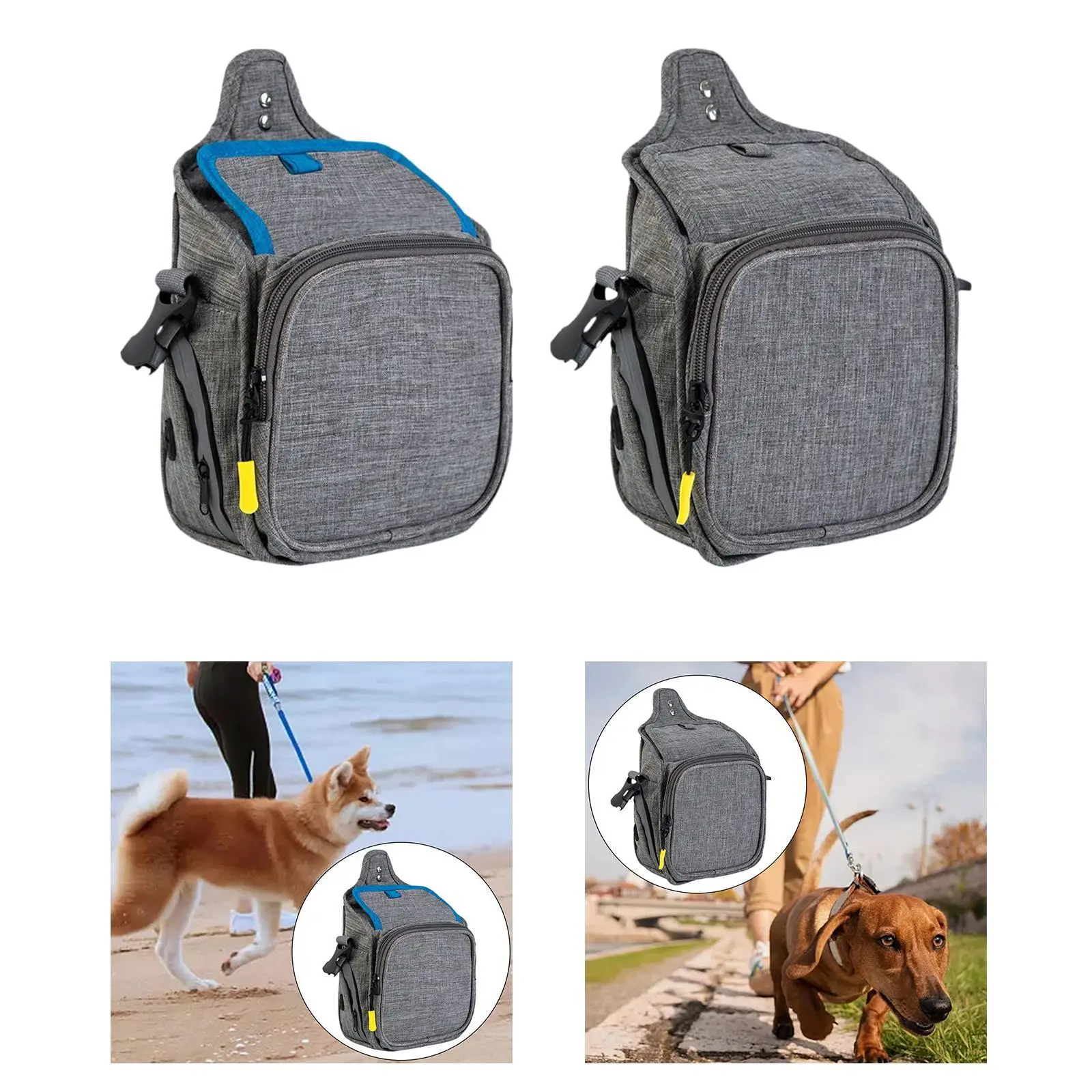 Pet Waist Bag Dog Walking Bag Multi Pocket Waterproof Adjustable Belt Dog Treat