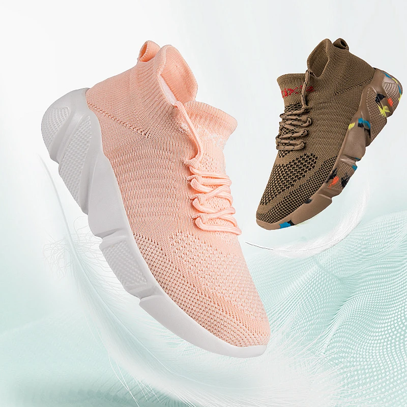 Women's Lightweight Running Sneakers Girls Gym Comprehensive Sports Jogging Walking Casual Sock Shoes Breathable Comfortable