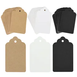 20pcs Square Kraft Cardboard Gift Tag DIY Listing Bookmark Card Wedding Birthday Party Valentine's Day Baby Shower Decoration