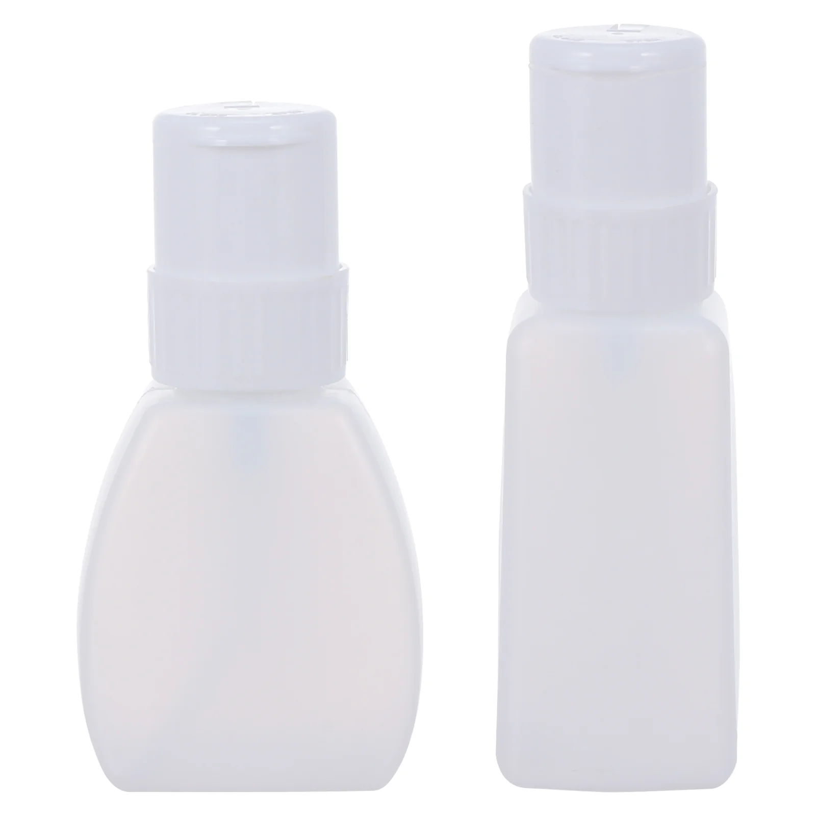 

2 Pcs Nail Polish Remover Bottle Empty Pressing Alcohol Water Dispenser Plastic