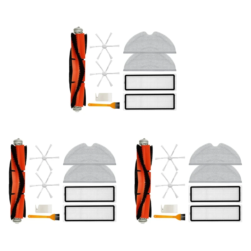 

3X Replacement For Xiaomi Mi Robot Vacuum Mop 2 STYTJ03ZHM Spare Parts Accessories Main Side Brush Hepa Filter Mop Cloth