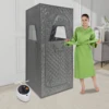 Lightweight Portable Personal Steam Sauna Spa set tent 180*80*80cm+2.6L steam engine+65cm folding chair 5