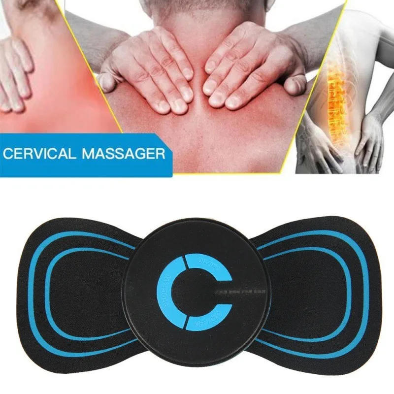 Household Mini Electric Neck Back Massager Cervical Massage Stimulator Muscle Pain Relief Fitness Muscle Relaxation Equipment