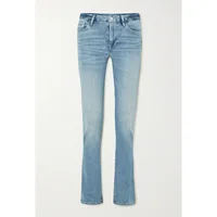 A 2024 Early Spring New FD Same Light Blue High Waist Micro Flared Feet Opening Slim Fit Denim Women's Pants FD389 2