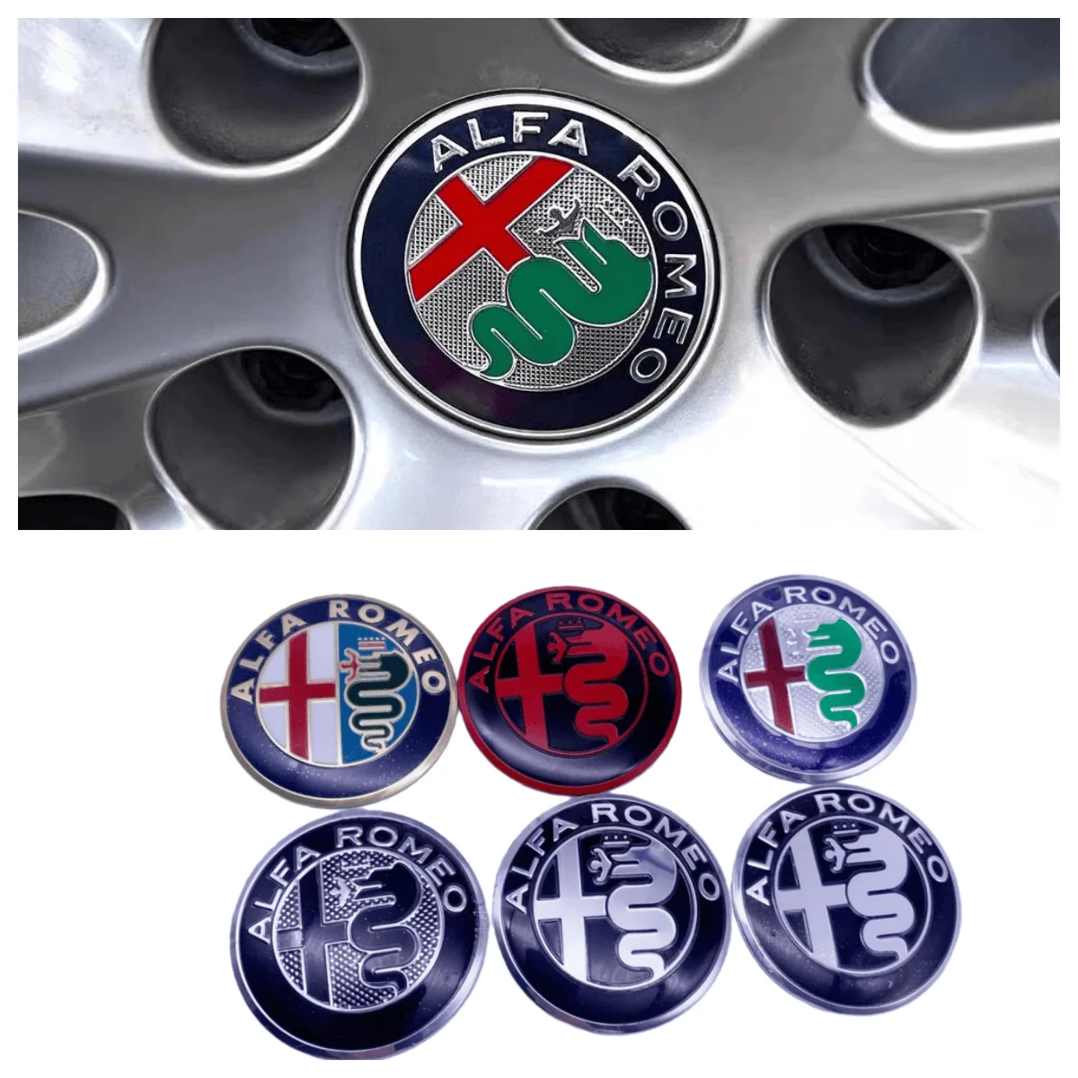 Set of 4 Premium Wheel Center Hub Cap Stickers - 6 Color Options, 40mm-60mm, Customized Auto Accessories