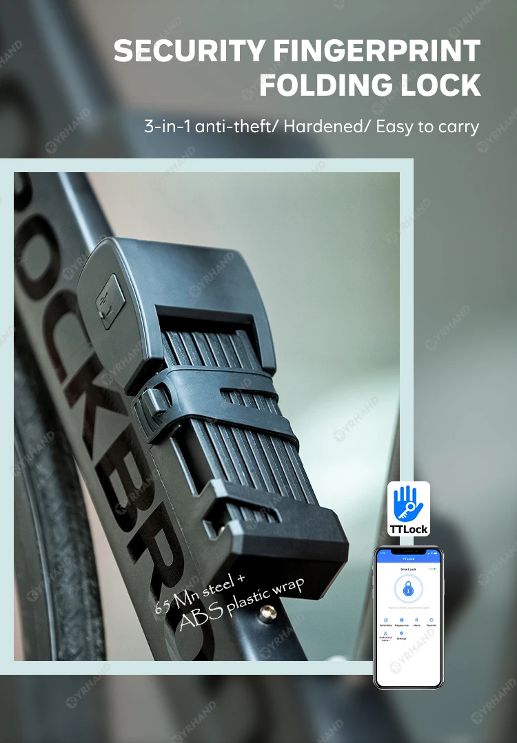 Ttlock unlock Bicycle Foldable Bike Lock Road Fold Lock High Security IP67 Anti-