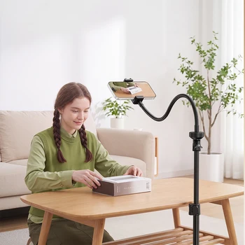 Ulanzi MT13 Flexible Gooseneck Phone Tripod with 1/4" Universal Mount for Smartphone Cameras Overhead Food Shot Photography Vlog
