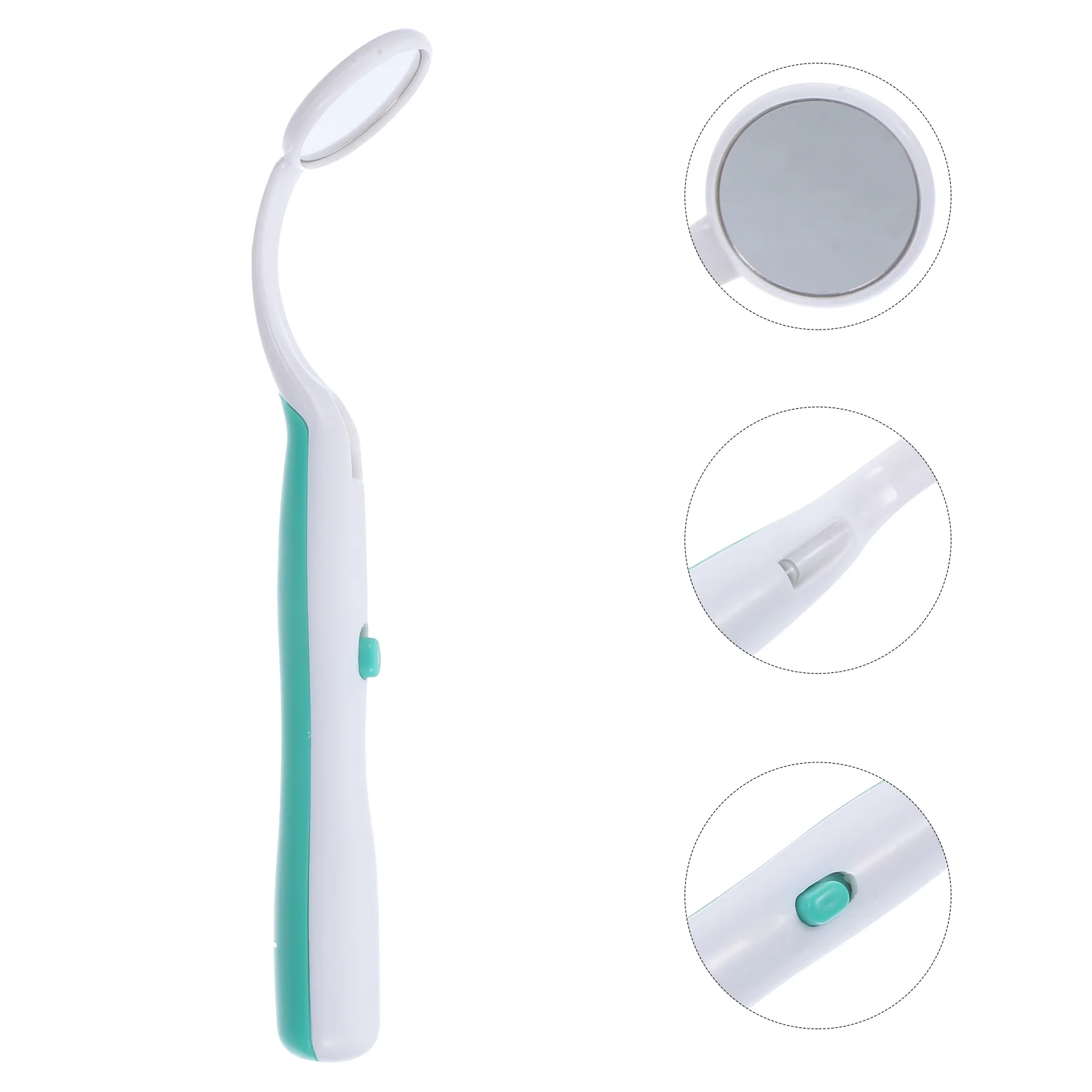 

Oral Dental Mirror Mouth Tooth Inspection Mirror With Bright LED Light For Dental Care (Green)
