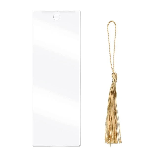 Blank Clear Acrylic Bookmarks 20Pcs Rectangle Craft Transparent Acrylic  Book Markers With 20Pcs Small Bookmark Tassels - AliExpress