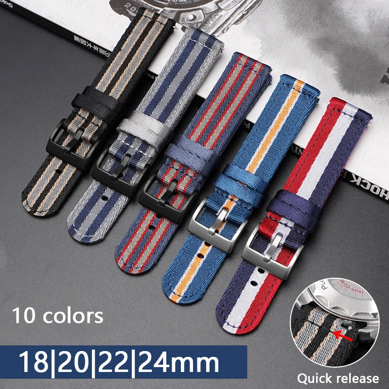 18/20/22/24mm Nylon Strap for Omega X Swatch Joint Moonswatch - Main Image