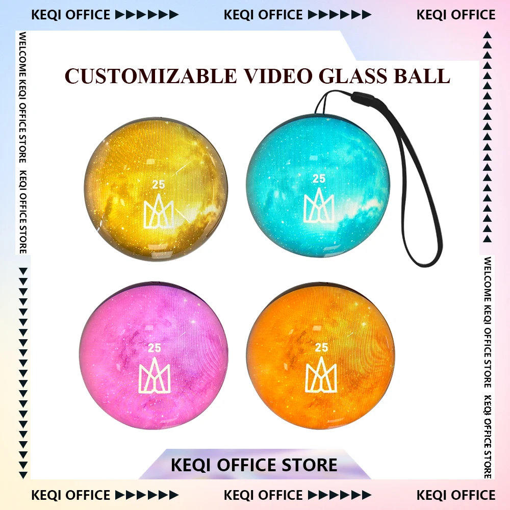 Sphère Mémoire Vidéo Et Photo 3D - 2,76 Pouces, Boule Cristal LED, Cadeau Anniversaire Mariage Noël - 13