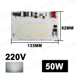 Super Bright LED Light Panel - Indoor & Outdoor Lighting Accessory - 220V Driver - Free (50W - White light)