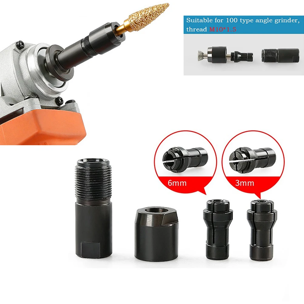 Heavy-Duty Angle Grinder To Straight Grinder Adapter High-Carbon Steel Adapter For Grinding Polishing Power Tool Part