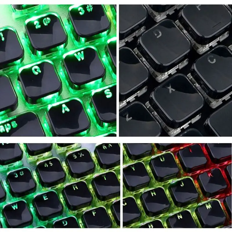 keycaps translúcidos teclas layout baixo perfil branco keycaps diy preto backlit borda de cristal para teclado mecânico