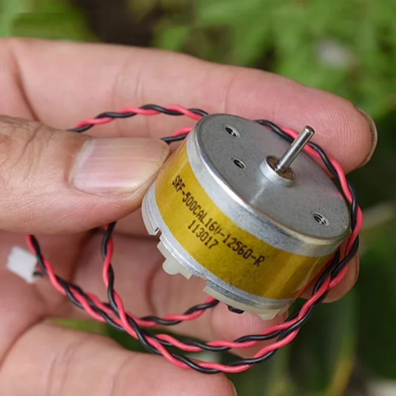 RF-500TB-12560 DC 6V-12V 5400RPM 마이크로 32mm 직경 원형 스핀들 모터 귀금속 브러시 DIY 스위퍼 로봇 향기 알람