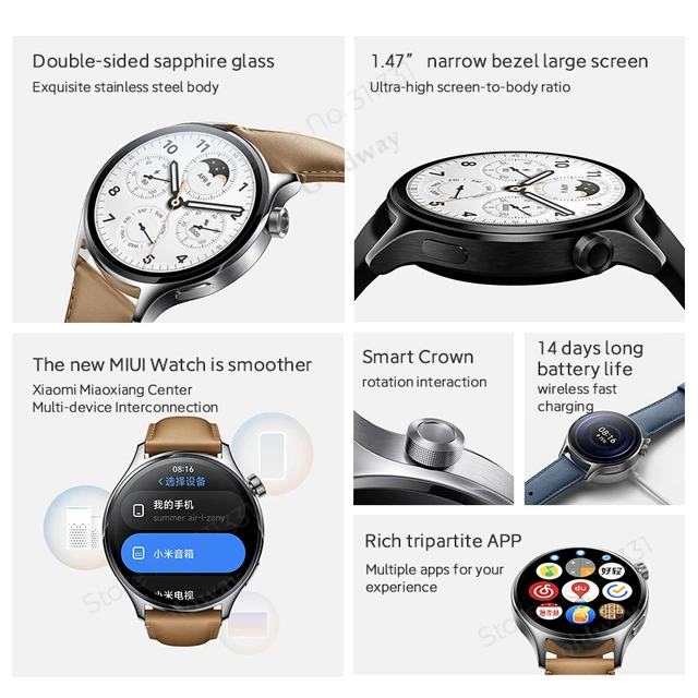 Xiaomi Watch S1 Pro Smart Watch 1.47'' AMOLED Screen Blood Oxygen Monitor  Heart Rate Measure Smartwatch 14 Days Battery Life GPS - AliExpress