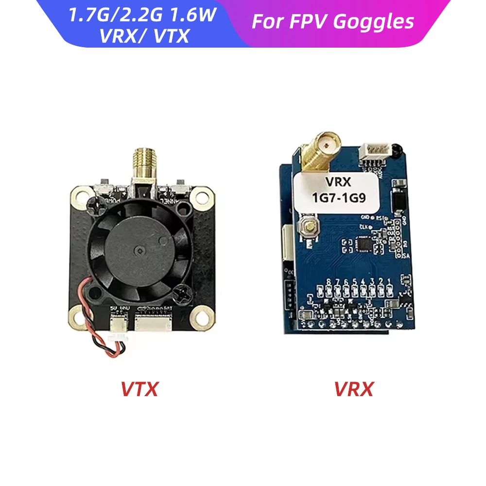 Video Receiver 1.7G 1.6W VRX 8CH PAL / NTSC For FatShark 2.2G VTX Transmitter