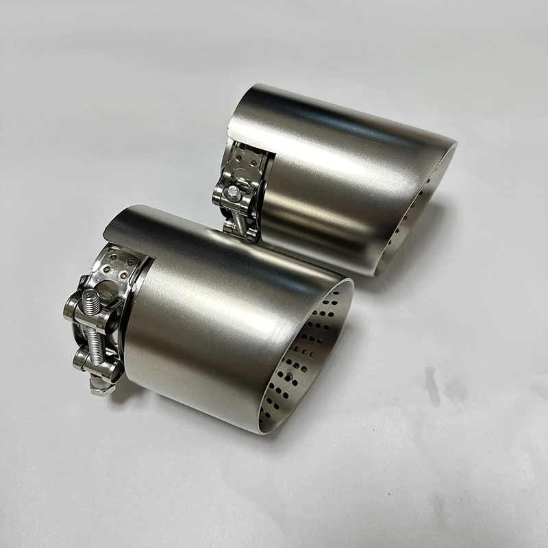 Exhaust nozzle 1pcs Matte stainless steel length 120mm large diameter 101mm 114mm Open car muffler system AK Car muffler interior