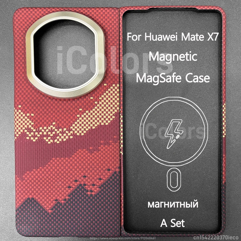 Ultra Thin Magnetic Aramid Fiber Protective Case - Carbon Fiber Design