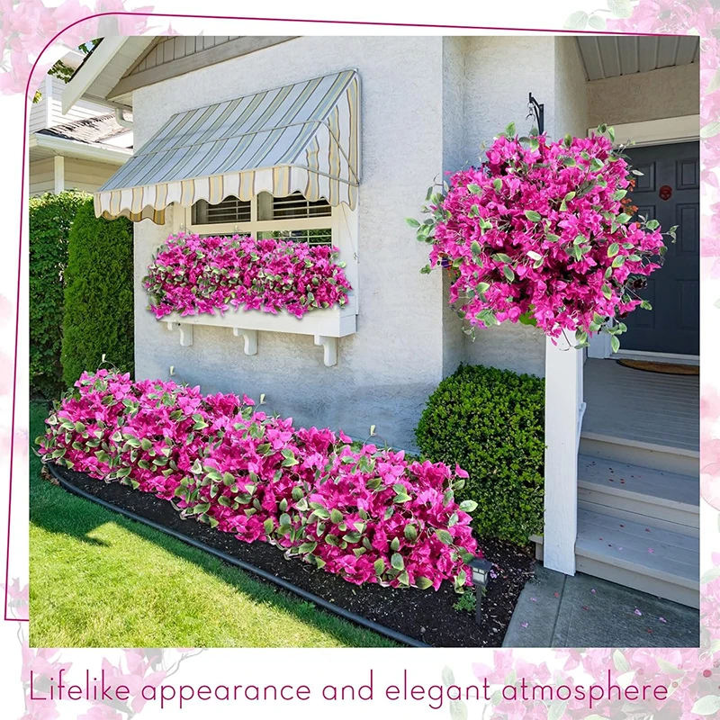 Fiori Artificiali Da Appendere, 2 Pezzi, Resistenti Ai Raggi UV, Fiori