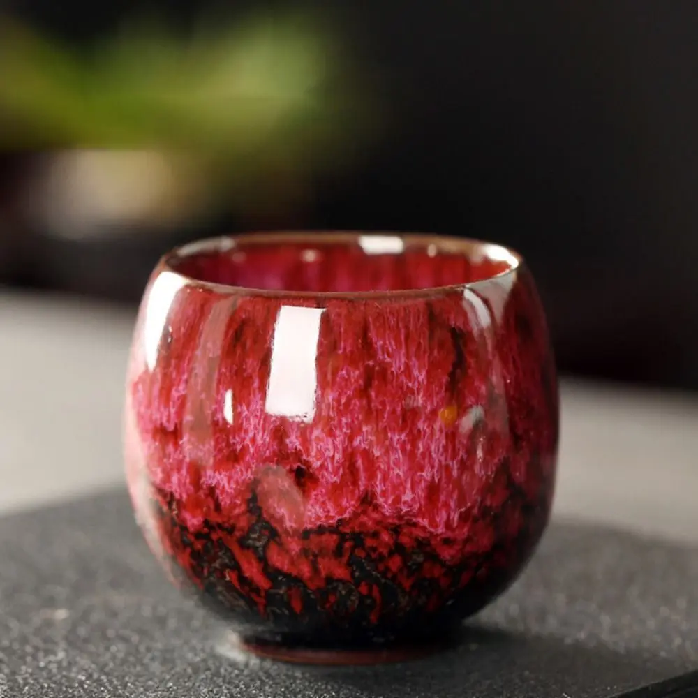 Japanische Keramik-Teetasse mit Ofentransformation, Espresso-Tasse aus Porzellan, Kung-Fu-Teetasse, Keramik-Kaffeebecher, Wein-Trinkgefäß – Detail 4
