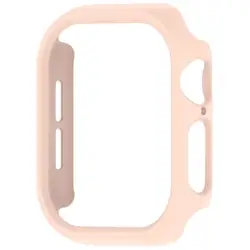 Sleek Hollow Protective Bumper for Apple Watch Cases with PC Screen Protector (Pink)