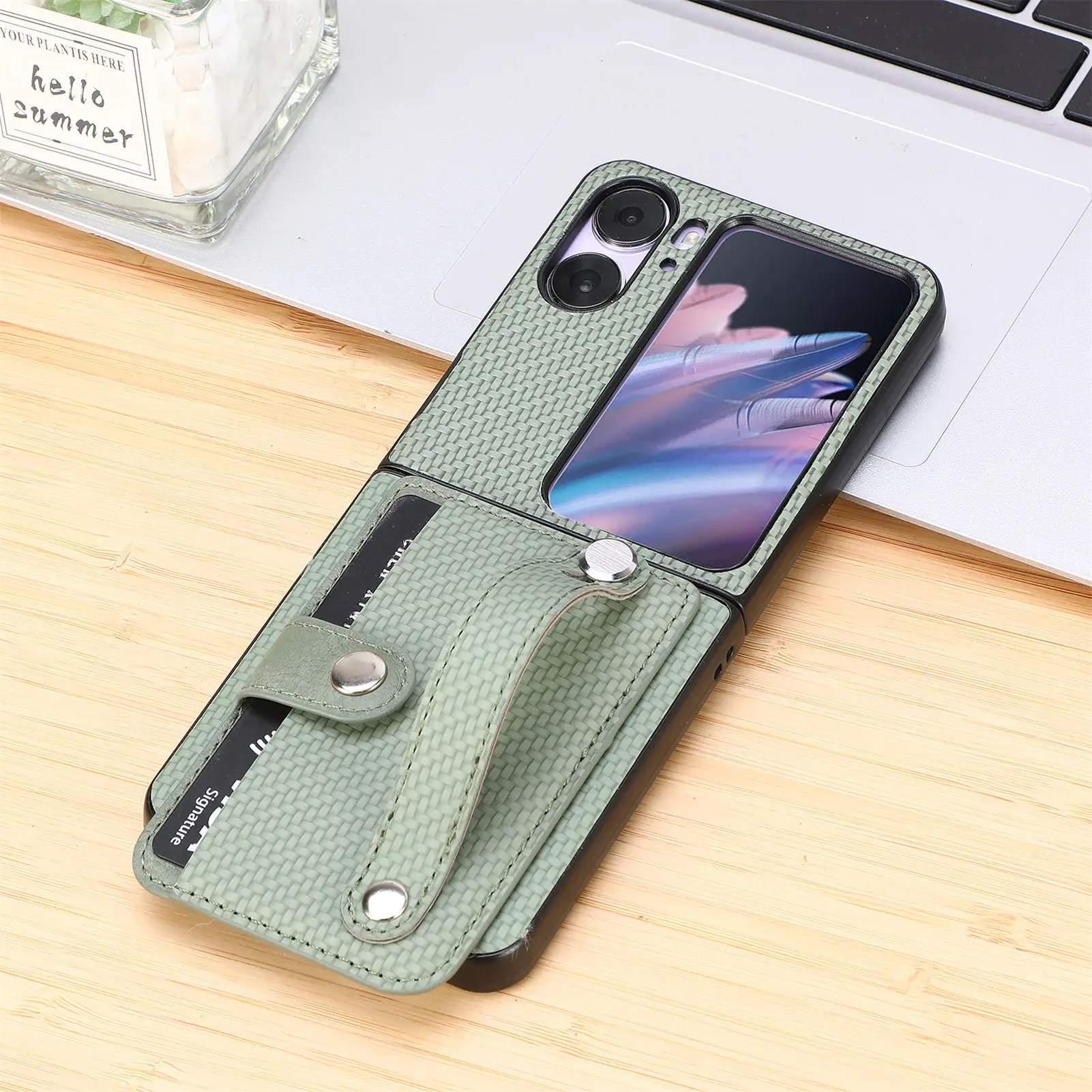 

For OPPO FIND N2 Flip case,PC material Hard cover cute phone case .findn2flipcase built in phone holder