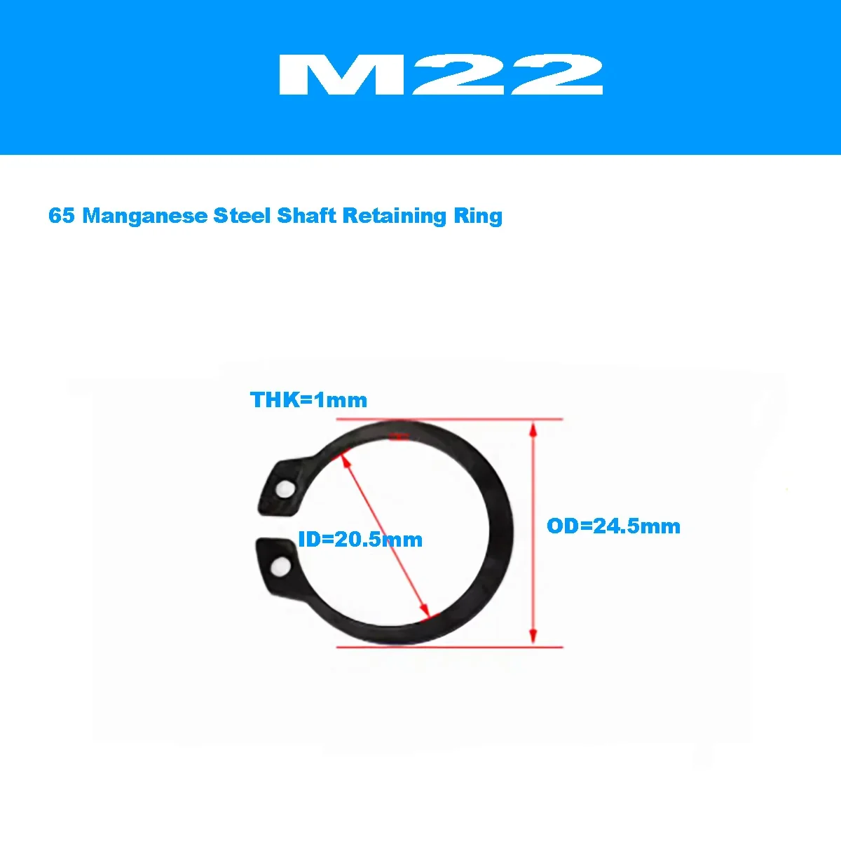 100pcs   M22