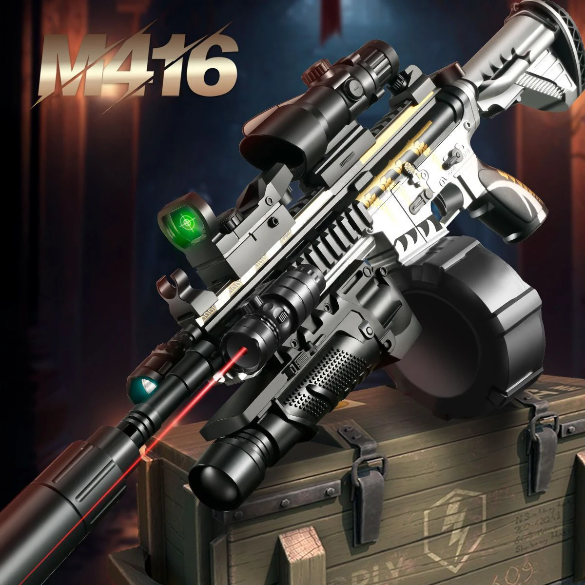 Elektryczny pistolet na żelowe kulki M416 za $41.21 / ~152zł