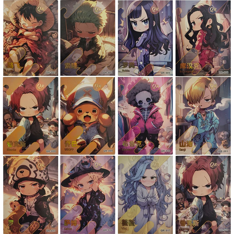

Аниме One Piece QR Series коллекционные карты Luffy Nami Zoro Sanji Robin Hancock Vivi рождественские подарки на день рождения Детские игрушки