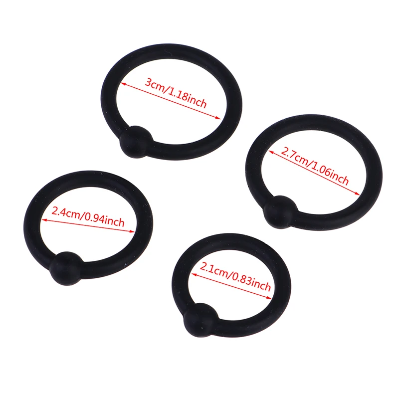 4Pcs Silicone Cock Ring Erection Ring Male Delay Ejaculation Penis Ring Sex Toy