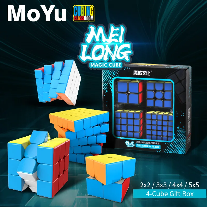 

MOYU MeiLong 2345 Cube Fidget Toys Profissional Magic Cube 2x2 3x3 4x4 5x5 Speed Cube Puzzle Gift Box Educational Toy