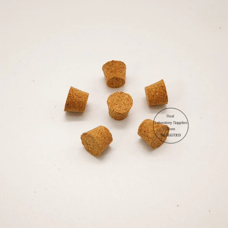 13*10*10mm Lab Wooden Test Tube Stoppers Small Plugs Glass Bottle Soft Corks for School Experiment