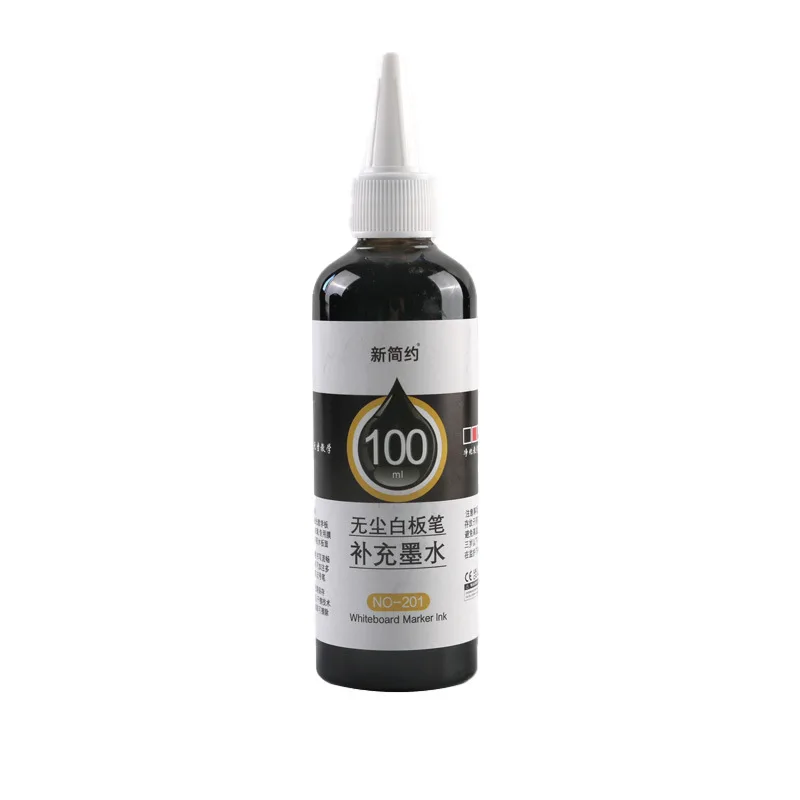 100ml 필름 형성 화이트보드 마커 잉크 마커 펜 잉크를 보충하기 위해 잉크가 새지 않는 밝은 색상 낙서 보드북