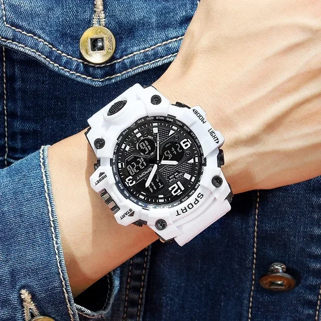 Teenage Men's Junior High School Student Fashion Trend Black Technology Sports Glow Men's Electronic Watch 4