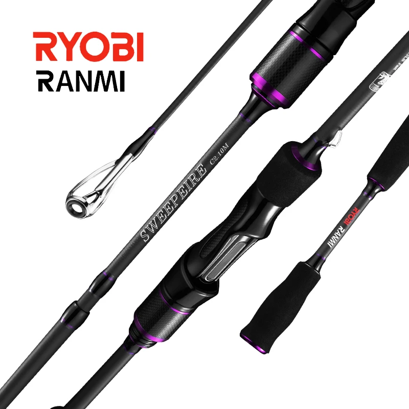 

RYOBI RANMI SWEEPFIRE Travel Rod Carbon Fiber 1.9m, 2.1m,2.7m 4 Sections 5-30g Bait Weight Lure Fishing Rod