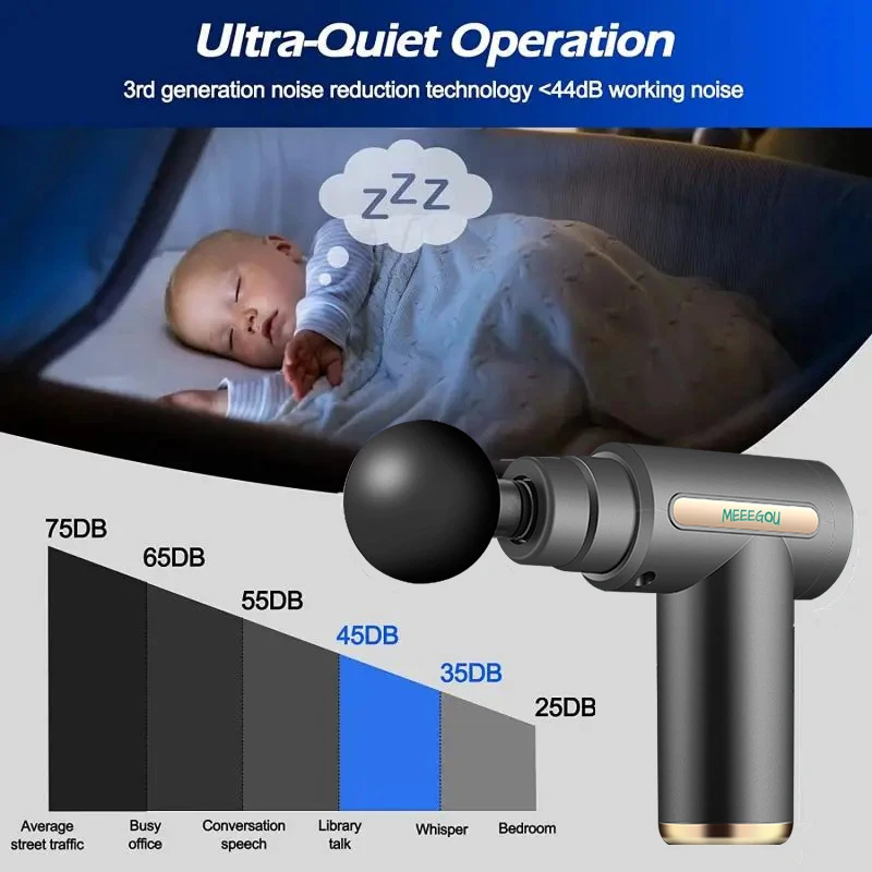 Mini pistola de Fascia para mejorar la fascitis, pistola de masaje