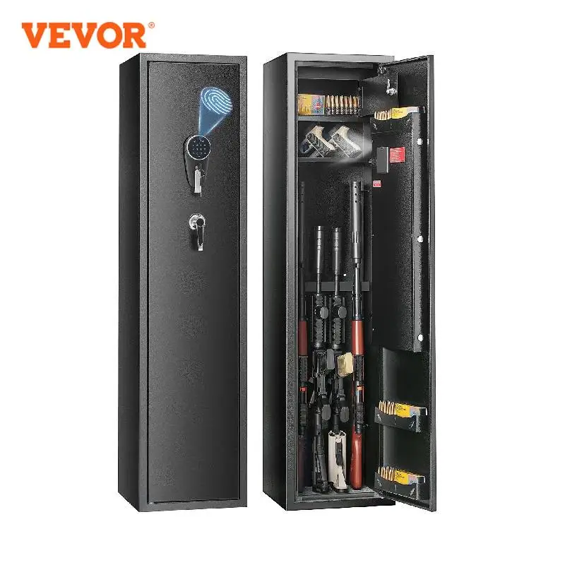 VEVOR 6 Rifles Gun Storage Cabinet W/ Built-in Storage Locker 1