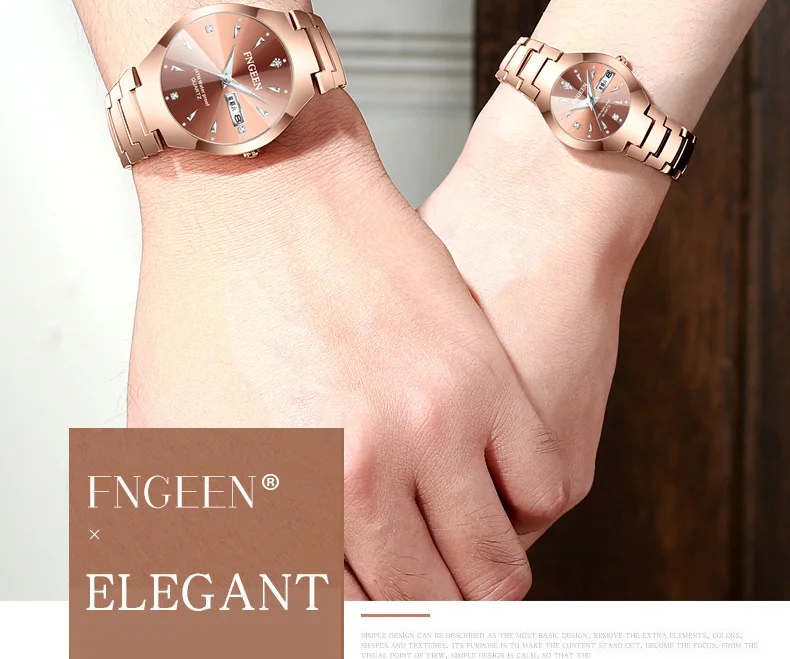 2022 Luxury Brand FNGEEN Women Watches Men Watch Fashion Steel Wristwatch Gift for Couple Watches for Lovers Relogio Feminino