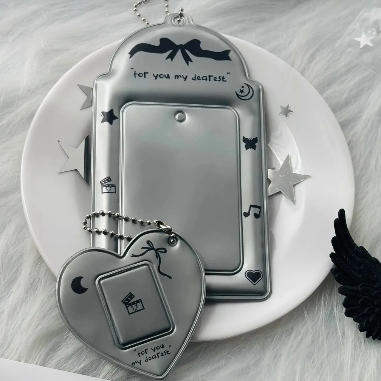 Bow star card sleeve Star Follower small card Polaroid storage display pendant 3