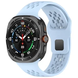 Breathable Silicone Sports Watchband Bracelet - Galaxy Watch Ultra (Sky Blue)