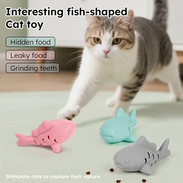 1PCS Interactive Cat & Dog Toy - Durable Bite-Resistant Design, Hiding Food & Grinding Teeth Entertainment for Small Pets 3