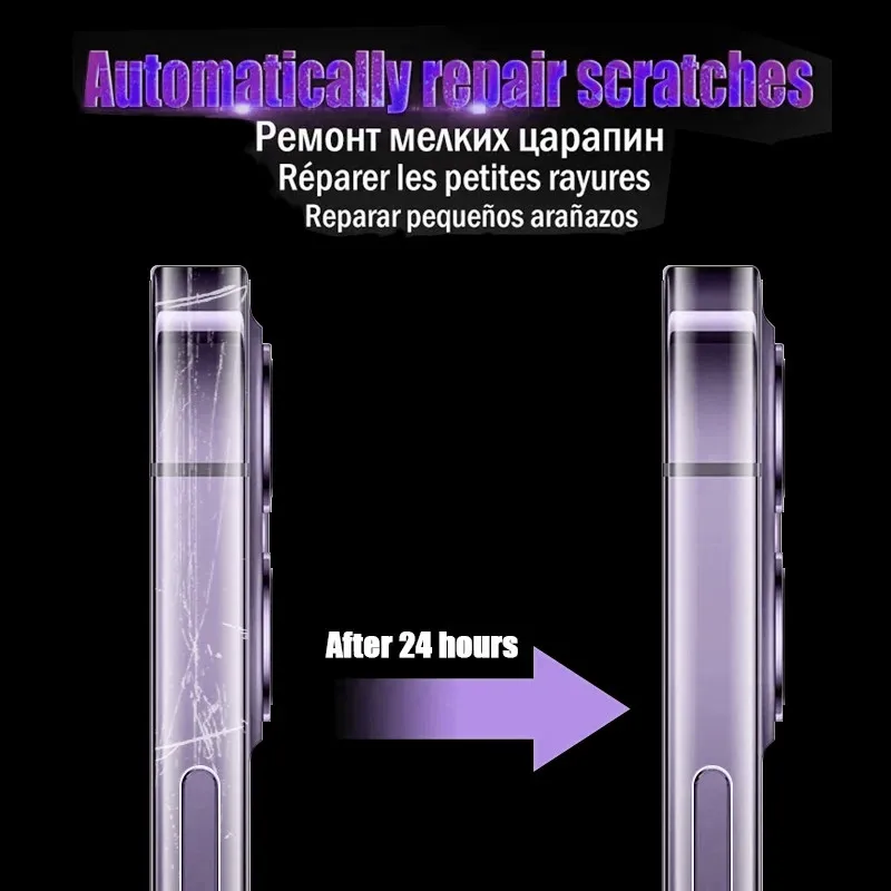 Comprehensive 4-in-1 Clear Hydrogel Screen Protection Film - Front, Back, Frame & Lens Coverage
