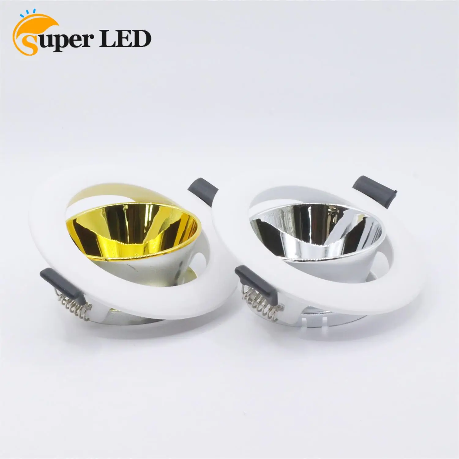 Golden/Silver Anti-Glare Led Ceiling Light frame LED Bulb Lamp Siling Round Down Light Ceiling Lamp Home Room Lighting Fixture