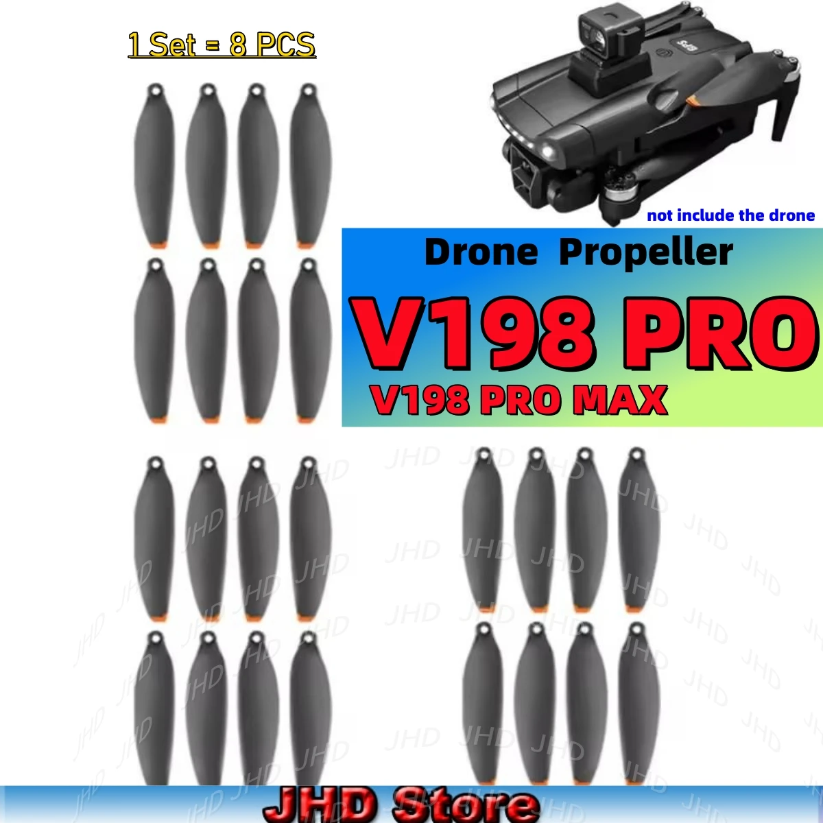 Drone Propeller JHD V198 PRO for Original V198 Pro MAX Drone Spare Paddle Pro MAX Replacement Blade drone propeller,drone propellers,drone propeller blades,propeller replacement parts